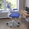 Flash Furniture Blue Mesh Mid-Back Task Chair with Roller Wheels BL-X-5M-WH-BLUE-RLB-GG - alternate 7